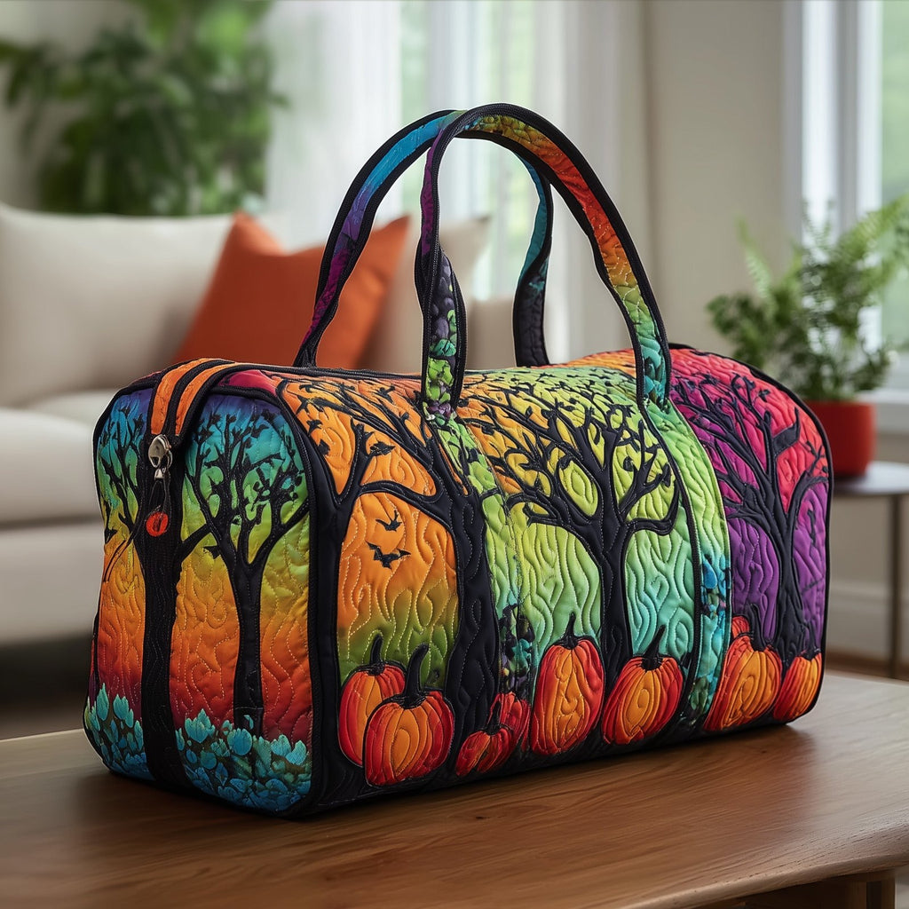 Spooky Season Quilted Duffle Bag printed duffle bag