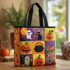 Spooky Season Quilted Tote Bag printed tote bag