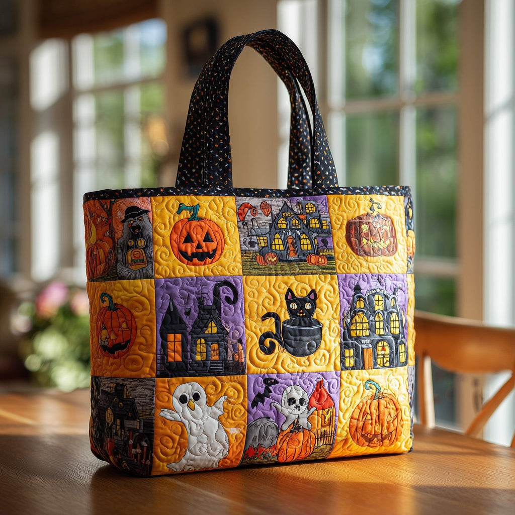 Spooky Season Quilted Tote Bag printed tote bag
