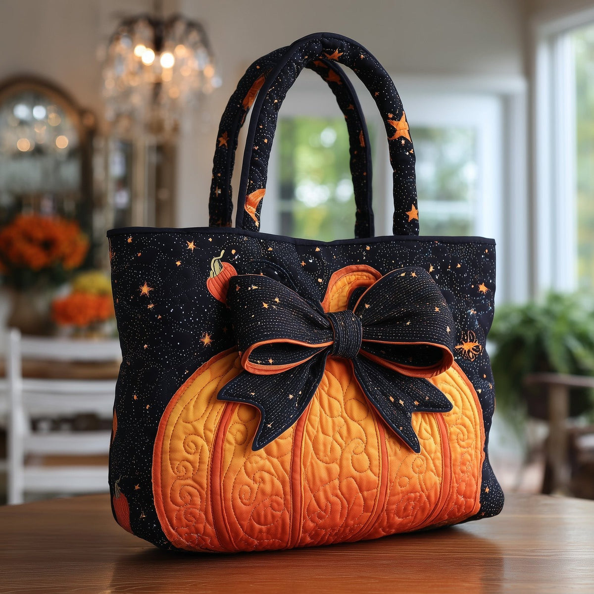 Spooky Season Quilted Tote Bag printed tote bag