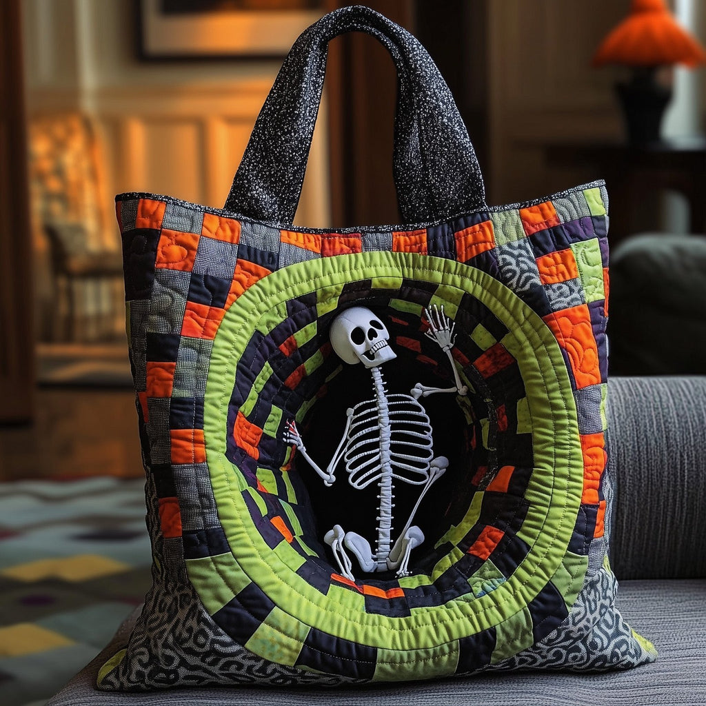 Spooky Season Quilted Tote Bag printed tote bag