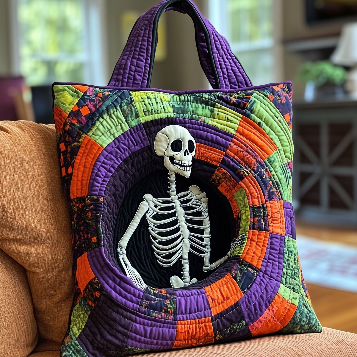 Spooky Season Quilted Tote Bag printed tote bag