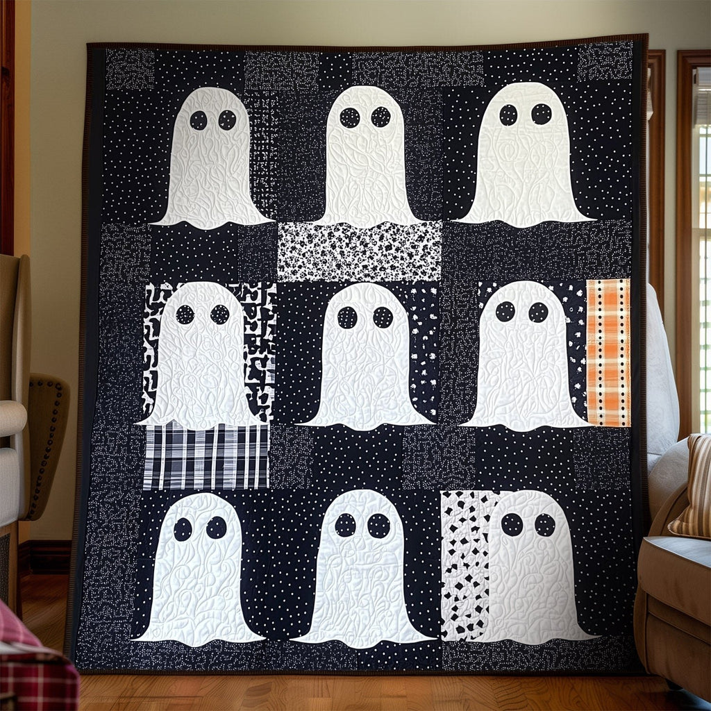 Spooky Spirits Quilted Blanket printed blanket