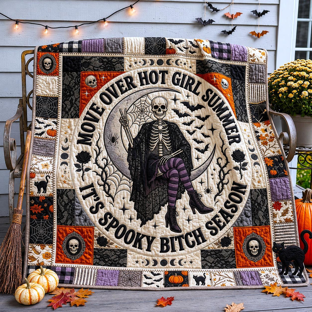Spooky Summer Quilted Blanket printed blanket