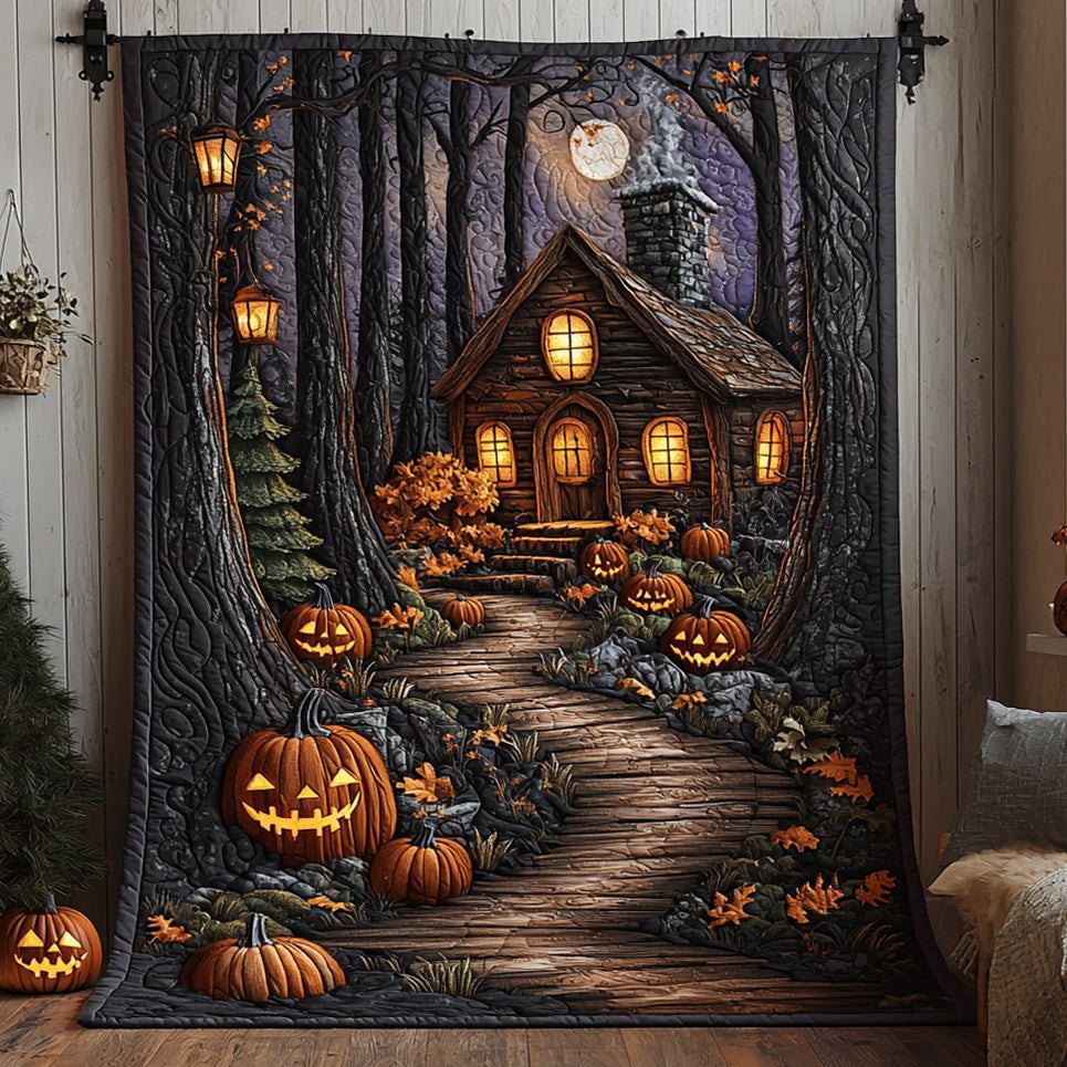 Spooky Trails Quilted Blanket printed blanket