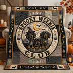 Spooky Weenie Club Quilted Blanket printed blanket
