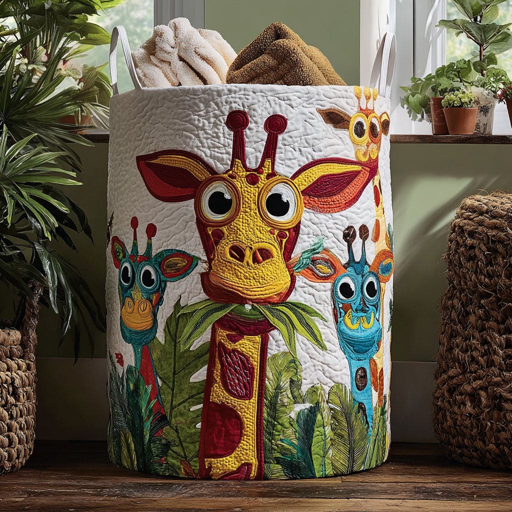 Spot Me If You Can Quilted Laundry Hamper printed laundry hamper
