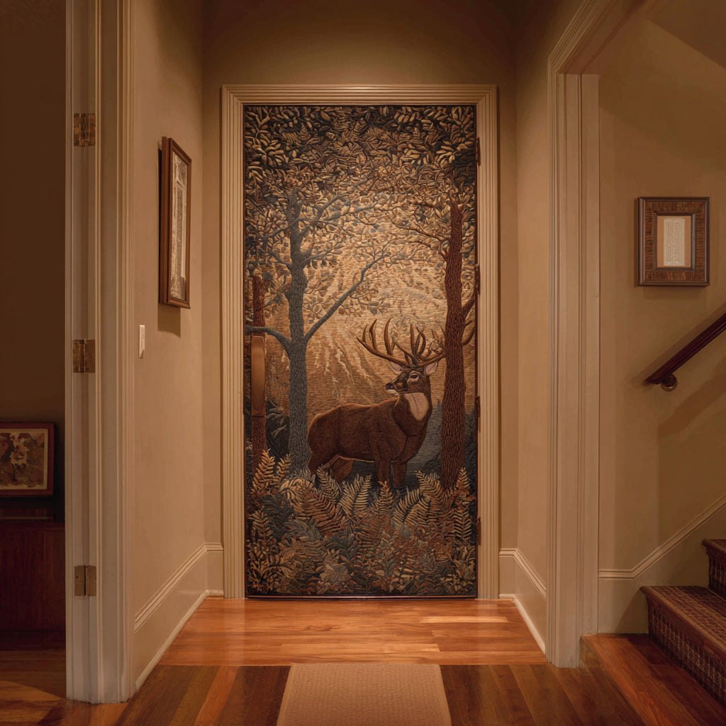Stag Valley Quilted Door Curtain printed door curtain