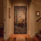 Stag Valley Quilted Door Curtain printed door curtain