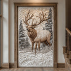 Stag Whisper Quilted Door Curtain printed door curtain