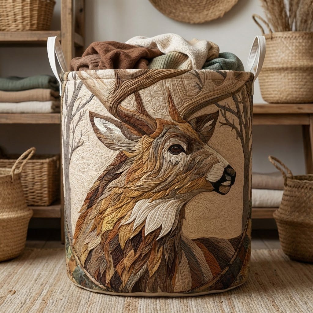 Stagwood Majesty Quilted Laundry Hamper printed laundry hamper
