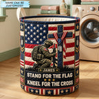 Stand For The Flag Quilted Laundry Hamper QTCUZ printed laundry hamper