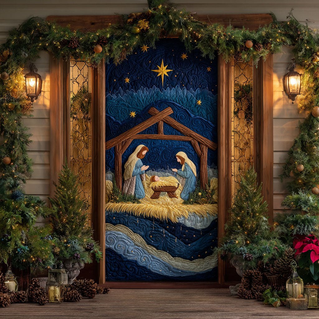 Star of Hope Quilted Door Curtain printed door curtain