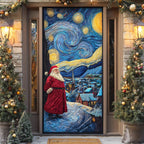 Star Swirl Noel Quilted Door Curtain printed door curtain