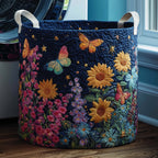 Starlit Garden Quilted Laundry Hamper printed laundry hamper