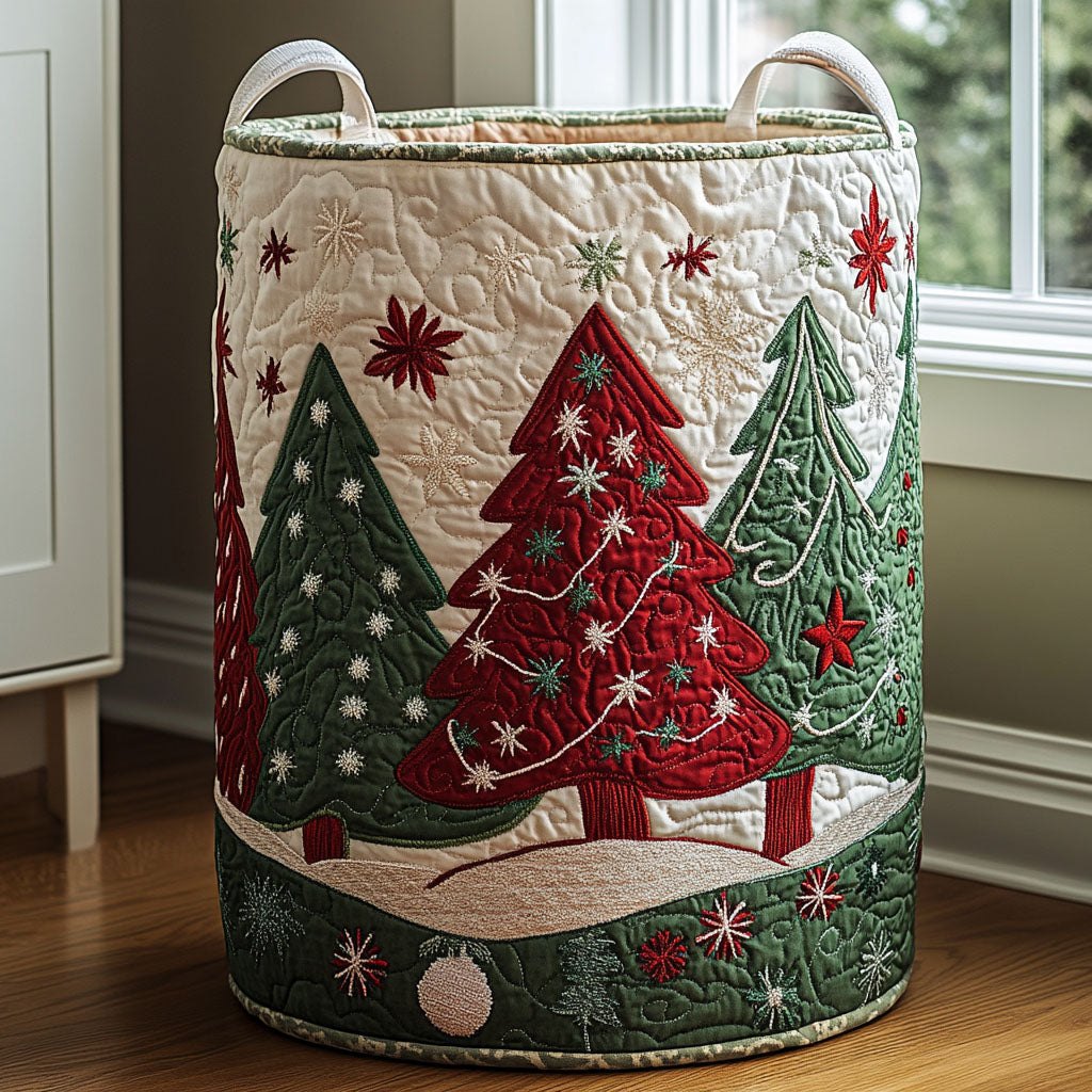 Starry Grove Quilted Laundry Hamper printed laundry hamper