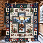 Strong Courageous Quilted Blanket printed blanket