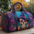 Sugar Skull Quilted Duffle Bag printed duffle bag
