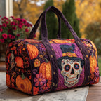 Sugar Skull Quilted Duffle Bag printed duffle bag