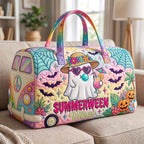 Summerween Ride Quilted Duffle Bag printed duffle bag