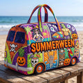 Summerween Ride Quilted Duffle Bag printed quilted duffle bag