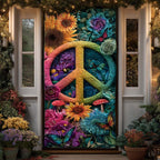 Sunflower Garden Peace Quilted Door Curtain printed door curtain