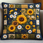 Sunflower Harvest Quilted Cushion Cover printed cushion cover