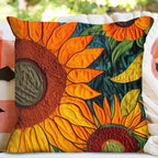 Sunflowers Quilted Cushion Cover printed cushion cover