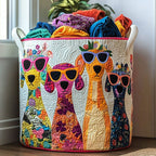 Sunny Dogs Quilted Laundry Hamper printed laundry hamper