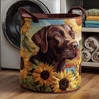Sunny Lab Field Quilted Laundry Hamper printed laundry hamper