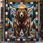 Sunrise Summit Bear printed blanket