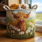 Sunset Highland Quilted Laundry Hamper printed laundry hamper
