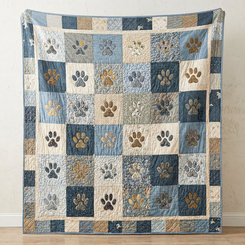 Sweet Paw Prints Quilted Blanket