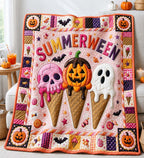 Sweet Summerween Trio Quilted Blanket printed blanket