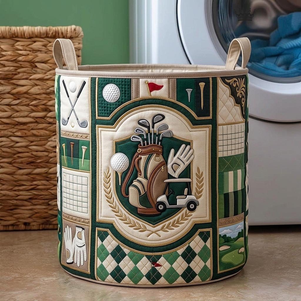 Swing Life Quilted Laundry Hamper printed laundry hamper