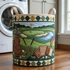 Swing Life Quilted Laundry Hamper printed laundry hamper