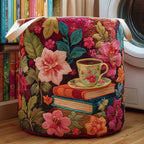 Tea Stories Quilted Laundry Hamper printed laundry hamper