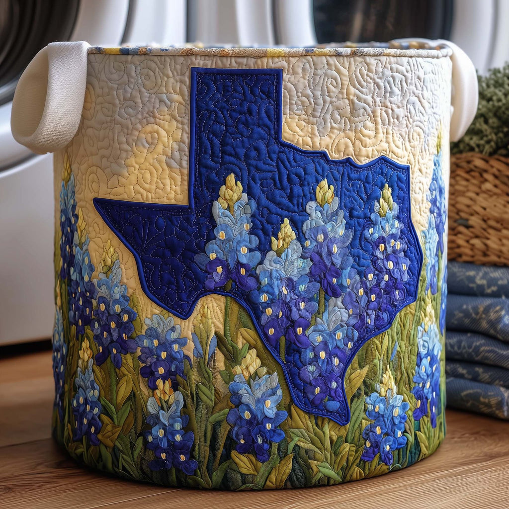 Texas Field Quilted Laundry Hamper printed laundry hamper