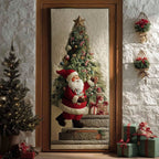 The Christmas Climber Quilted Door Curtain printed door curtain