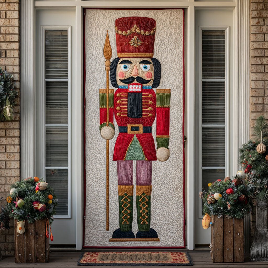 The Christmas March Quilted Door Curtain printed door curtain