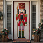 The Christmas March Quilted Door Curtain printed door curtain