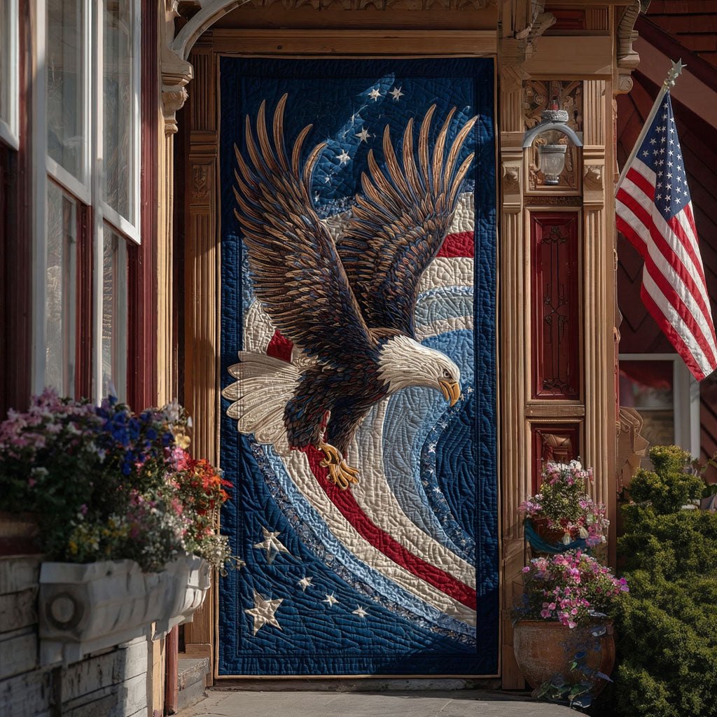 The Colonial Compass Quilted Door Curtain printed door curtain