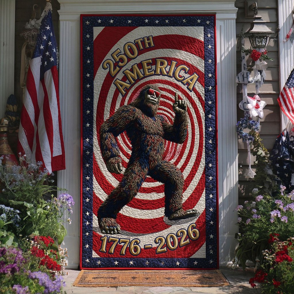 The Great American Cryptid Quilted Door Curtain printed door curtain