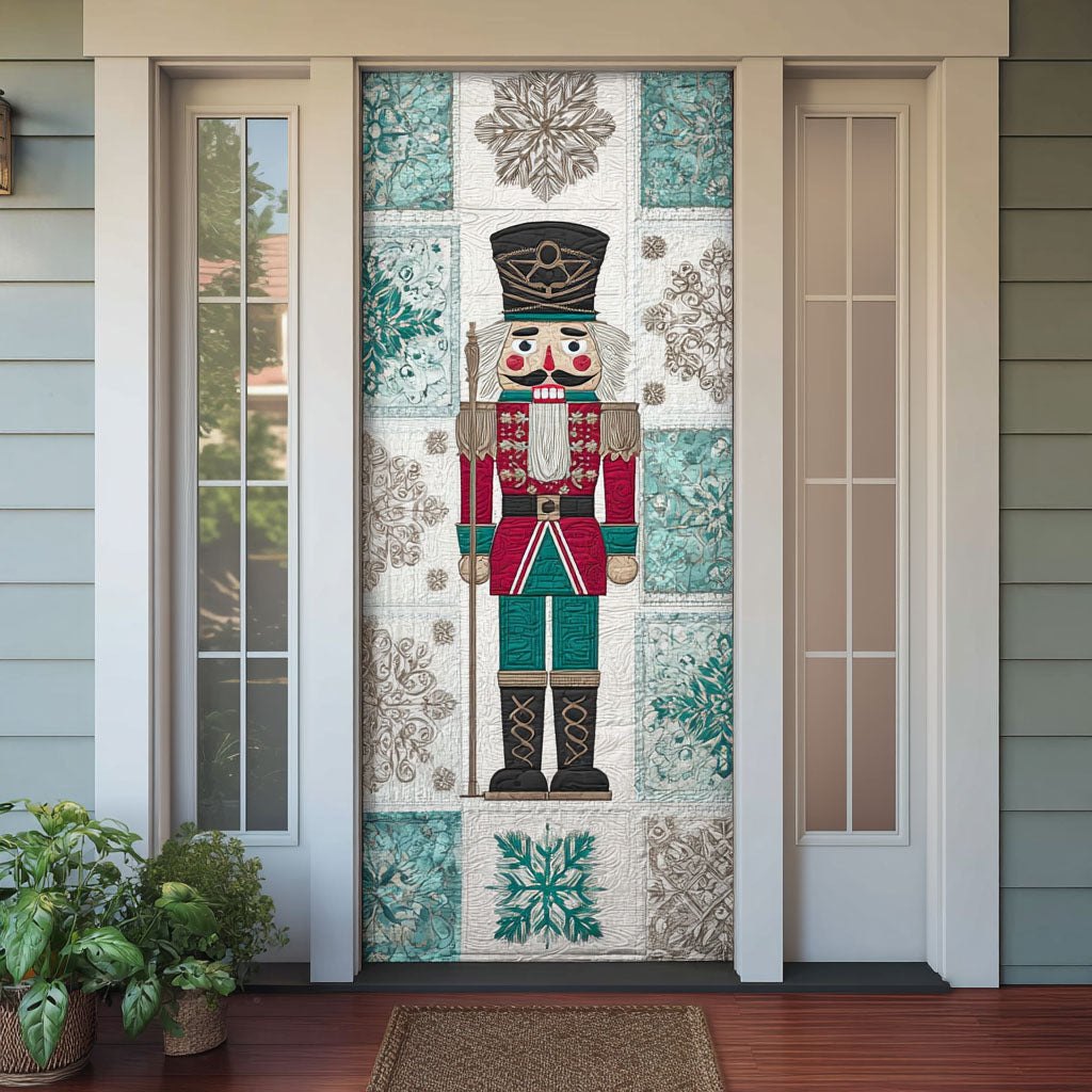 The Holiday Sentinel Quilted Door Curtain printed door curtain