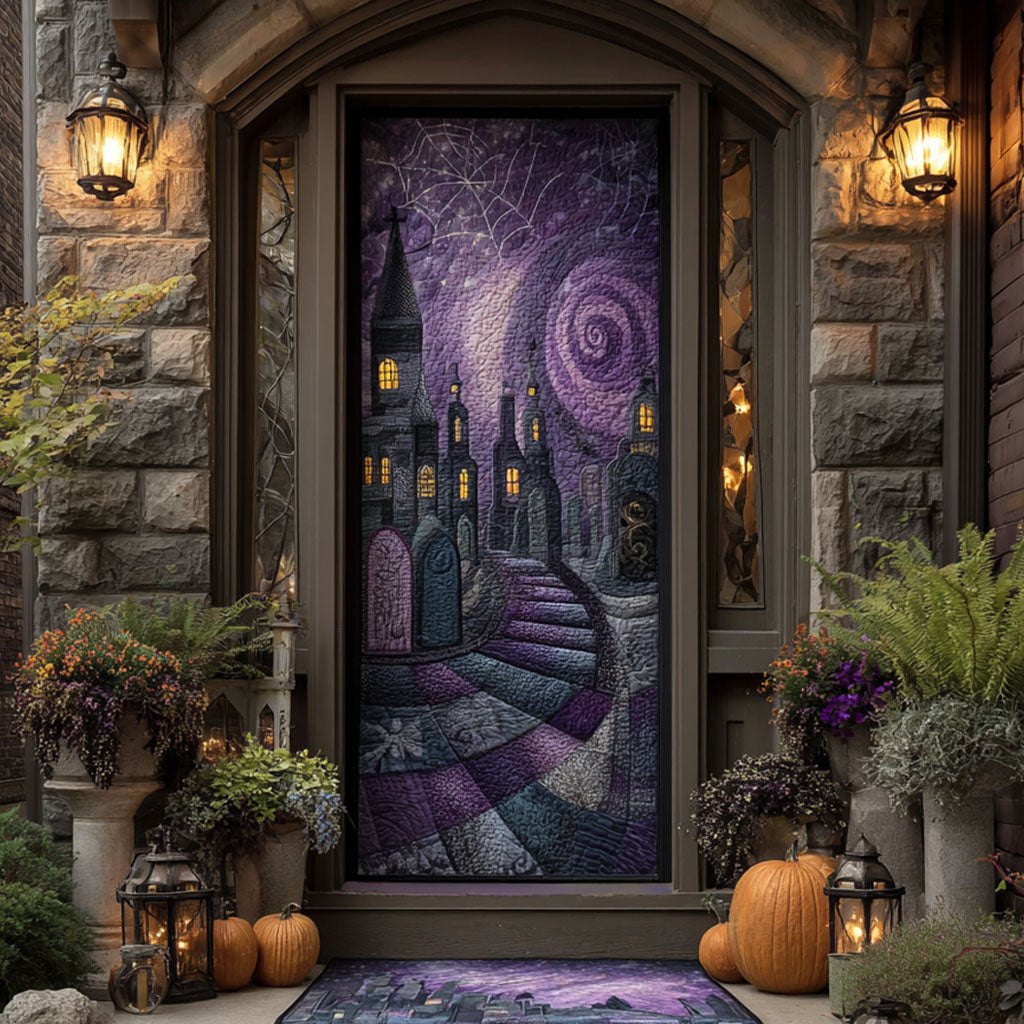 The Hollow Stare Quilted Door Cover printed quilted door curtain