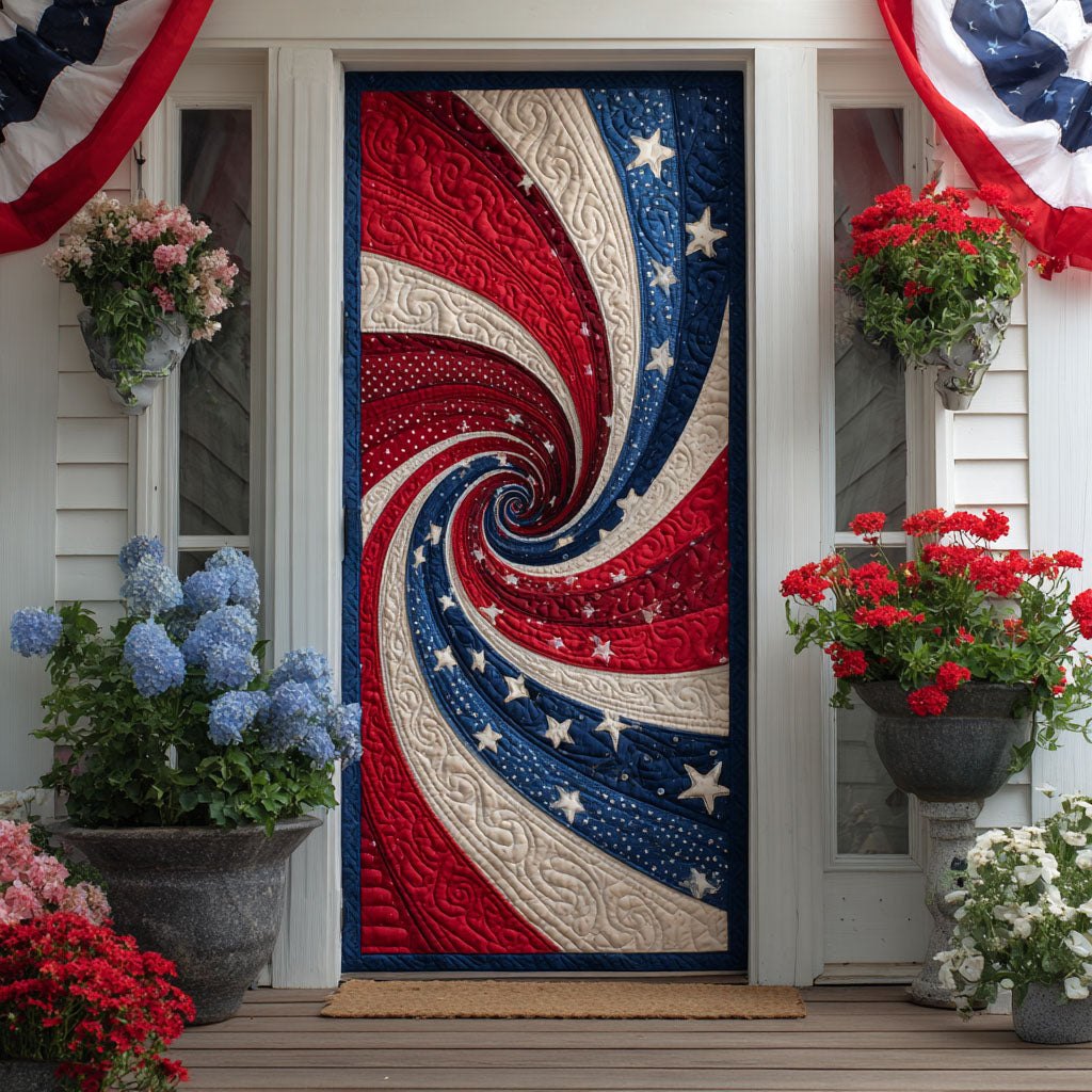 The Infinity Star Quilted Door Curtain printed door curtain
