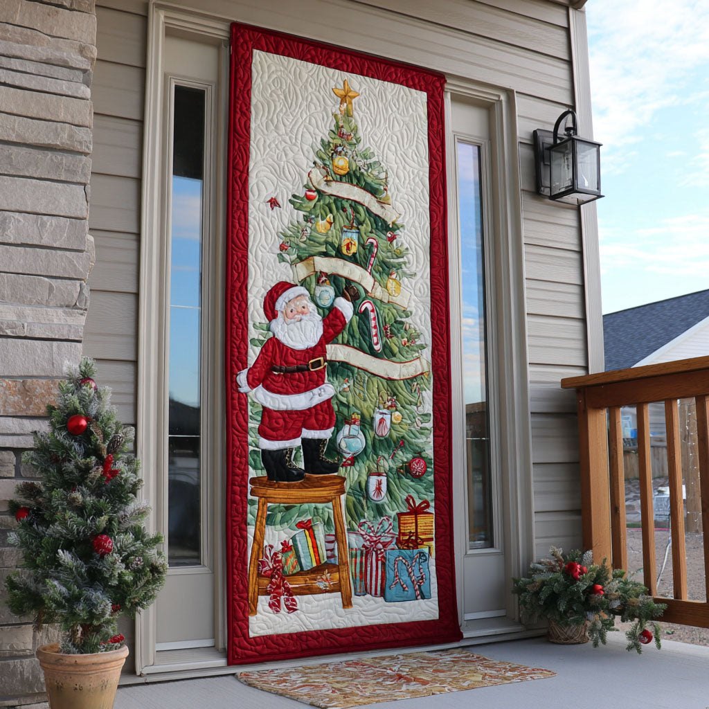 The Joy of Claus Quilted Door Curtain printed door curtain
