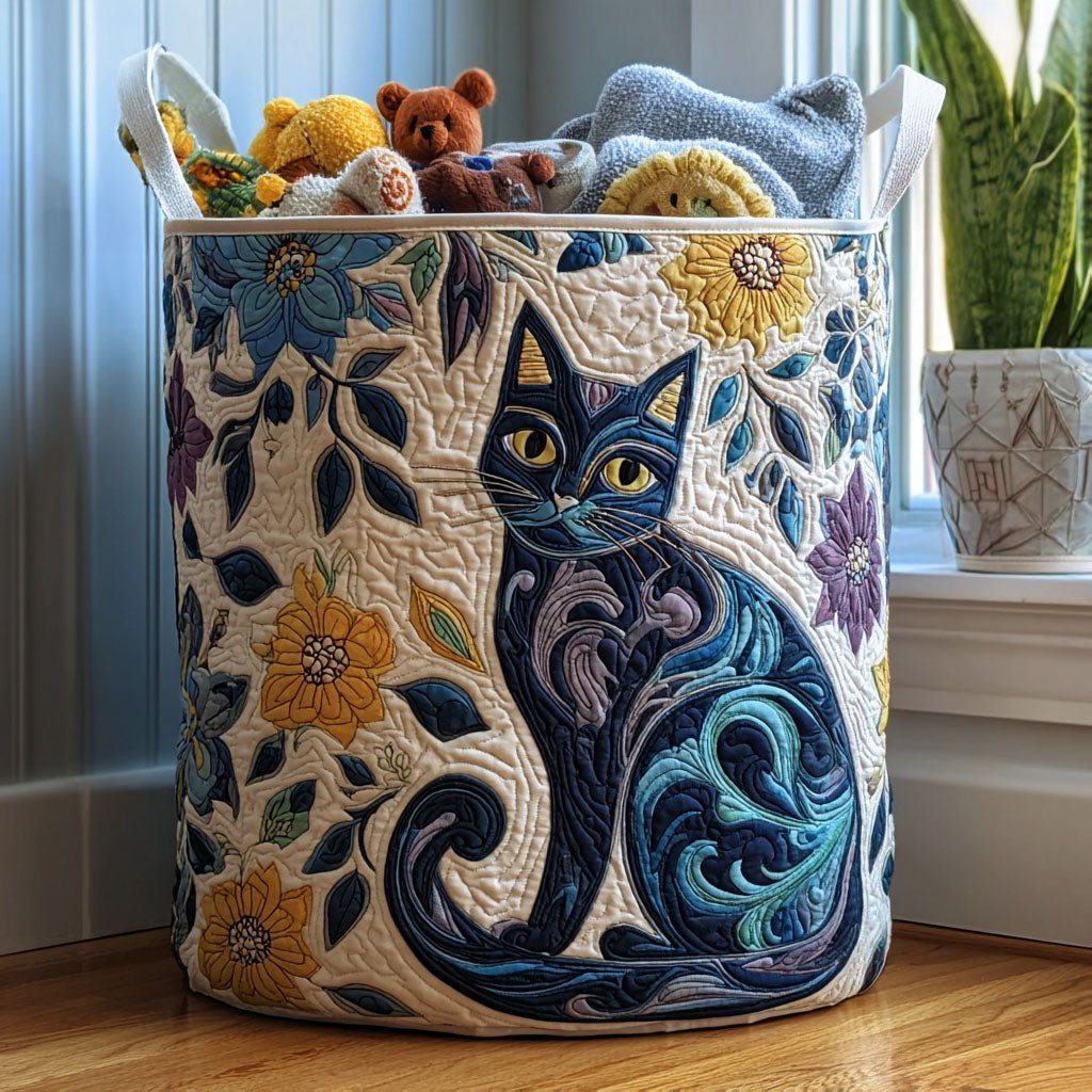 The Nine Lives League Quilted Laundry Hamper printed laundry hamper