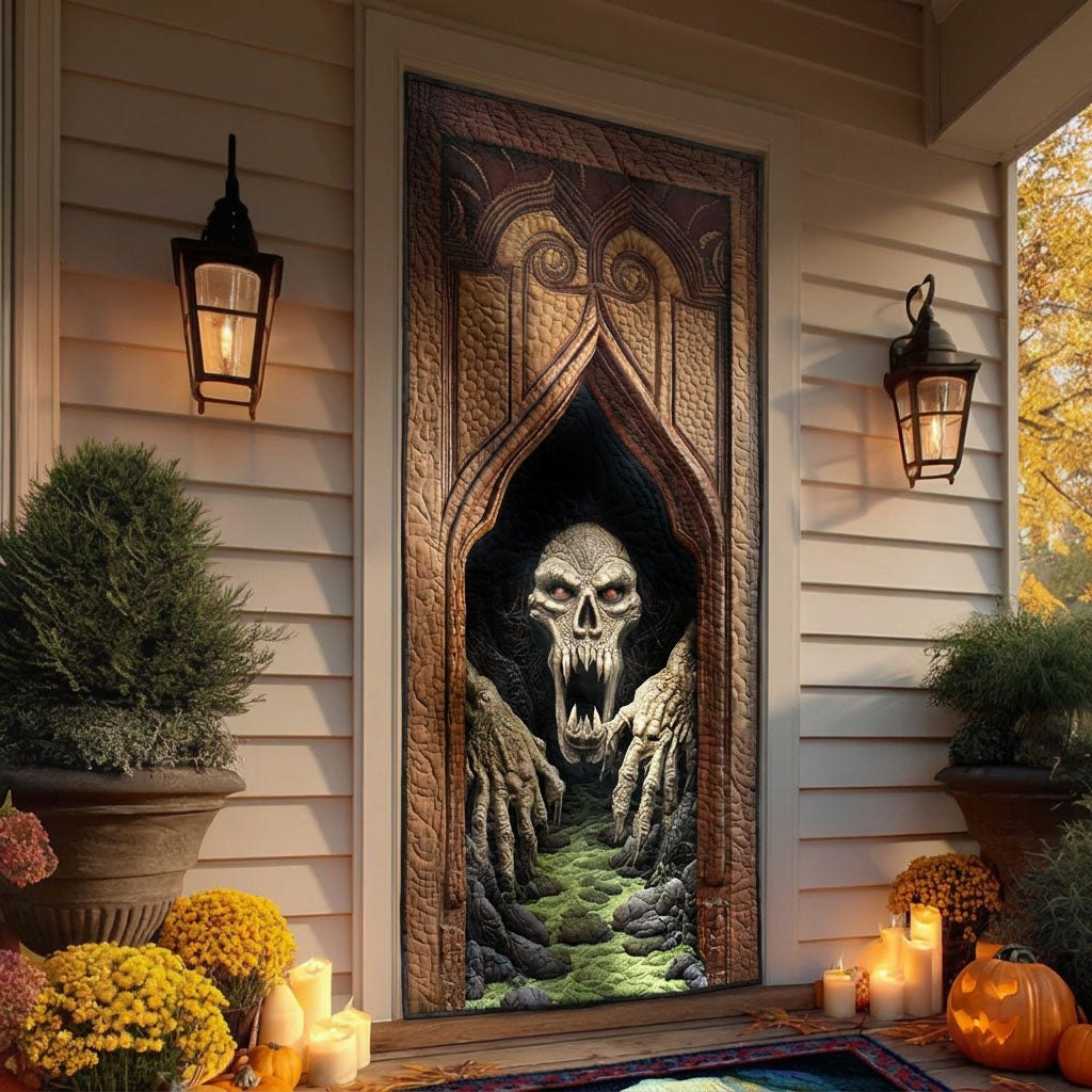 The Silent Visitor Quilted Door Cover printed quilted door curtain