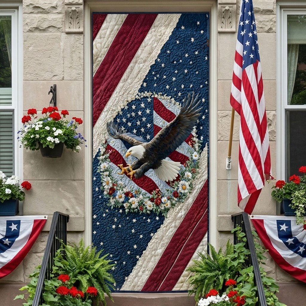 The Sovereign Sentinel Quilted Door Curtain printed door curtain